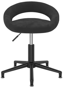 vidaXL Eetkamerstoelen draaibaar 6 st fluweel zwart