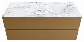 Mondiaz Vica DLux badmeubel 120cm oro 4 lades met wastafel glace rechts 1 kraangat