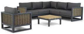 Hoek loungeset 6 personen Aluminium/wicker Grijs  Santika Furniture Santika