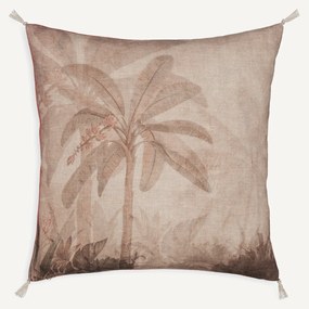 Vierkant kussenhoes palmbomen linnen/katoen, Manali