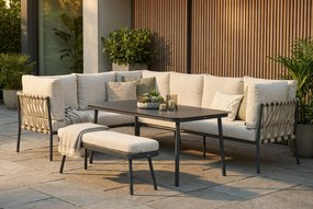 Dining Loungeset 6 personen Aluminium/rope Grijs  Lifestyle Garden Furniture Cordani