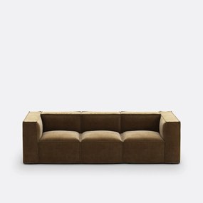 Modulaire bank, 3-zit, vintage ribfluweel Seven