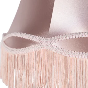 Stoffen Zijden lampenkap roze 45 cm - Granny Retro cilinder / rond