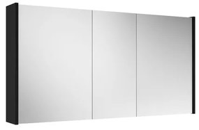 Adema Spiegelkast - 120x63x16cm - inclusief zijpanelen - mat zwart SW1212818/SW812071