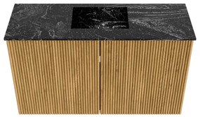 Mondiaz Joya DLux 70cm toiletmeubel oak met wastafel faye midden zonder kraangat lava