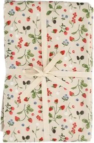 Tafelkleed, GOTS bio-katoen, rood fruit, 145 x 180 cm