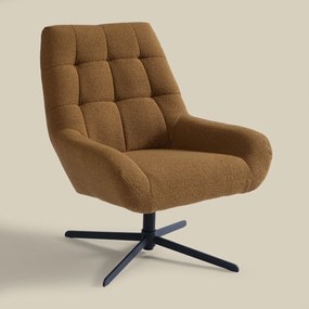 Draaibare Fauteuil Caramel Boucle