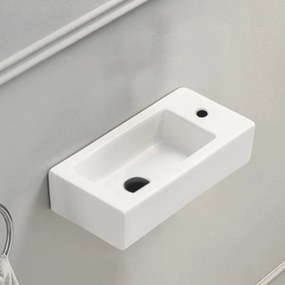 Lambini Designs Amazi fontein met kraangat rechts wit glans