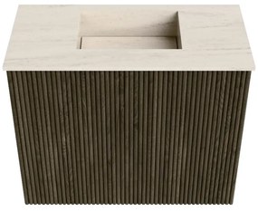 Mondiaz Joya DLux 50cm toiletmeubel shadow met wastafel faye midden zonder kraangat meli