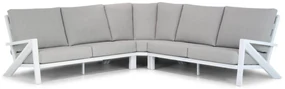 Hoek loungeset 5 personen Aluminium Wit Santika Furniture Santika Cinta
