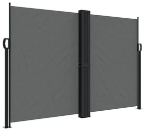 vidaXL Tuinscherm uittrekbaar 160x1200 cm antracietkleurig