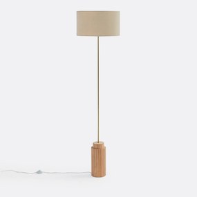 Staande lamp in eik, metaal en linnen, Idna