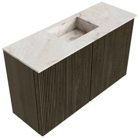 Mondiaz Joya DLux 70cm toiletmeubel shadow met wastafel faye midden 1 kraangat frappe
