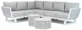 Hoek loungeset 6 personen Rope Wit Santika Furniture Santika Corniche