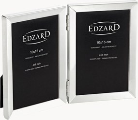 Verzilverde dubbele fotolijst Livorno