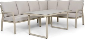 Dining Loungeset 5 personen Aluminium Zand/Beige  Domani Furniture Ocean