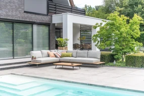 4 Seasons Outdoor Cucina Loungeset XL Loungeset houtkleur weerbestendig
