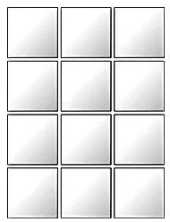 Plieger Tiles 3mm tegelspiegel per 12 stuks met kleefstrips 15x15cm zilver