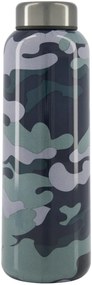 HEMA Isoleerfles 450ml Rvs Dubbelwandig Camouflage (groen)