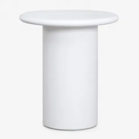 Nachttafel Ø45 Cm In Cement Namara Wit - Sklum