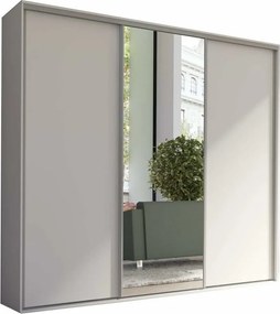 Kledingkast Murrieta 181, Wit, 244x254x62cm, Kledingkast deuren: Schuivend