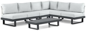 Hoek loungeset 6 personen Aluminium Grijs  Lifestyle Garden Furniture Lorenzo
