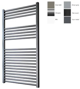 Sanicare design radiator recht 111,8 x 60 cm. gun metal HRA601118M