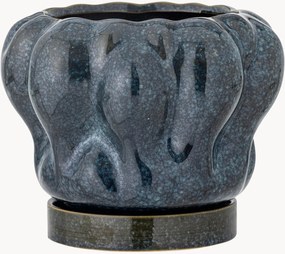 Bloempot met schotel Hollis van keramiek