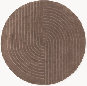 Rond handgetuft wollen vloerkleed Mason