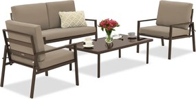 Moderne metalen tuinmeubelen Vigo Coffee 4 Garden Point brons