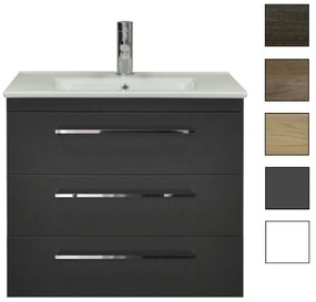 Sanicare Q6 badkamermeubel met 3 laden 80 cm truffel