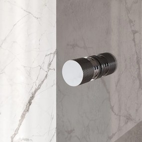 Brauer Void Carving profielloze nisdeur 130cm met draaideur 60cm aan glas chroom