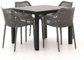 + 10% kassakorting | Diningset Forza  | 4 personen polywood | Tuinset stapelbaar | 5-delig | Kees Smit Tuinmeubelen