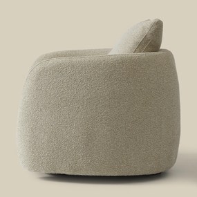 Ronde Fauteuil Beige Stof