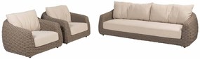 4 Seasons Outdoor Maxime loungeset terre Loungeset   bruin weerbestendig