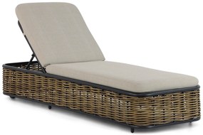 Lifestyle Garden Furniture Nice Ligbed Verstelbaar Aluminium/wicker Grijs