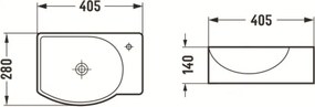 Mexen Mista linkerdeblad waskom 40 x 28 cm, wit - 22174000L