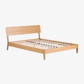 Houten Bed Gellis Natuurlijk Hout & 160 X 200 Cm & Zonder Matras - Sklum