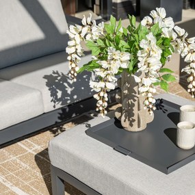 Garden Impressions Coba loungeset 4-delig donker grijs - valley sand