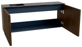 Mondiaz Joya DLux 100cm toiletmeubel walnut met wastafel faye links 1 kraangat lava