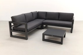 Divan aluminium loungeset - hoekbank - antraciet