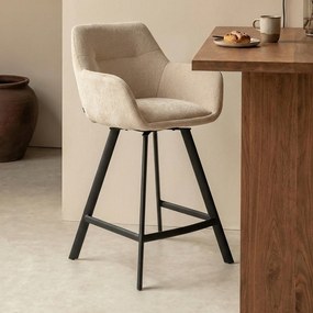 Draaibare Barkruk Stof Beige