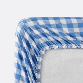 Hoeslaken voor kinderen, katoen, omslag 30cm, VELDI BLEU