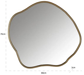 Richmond Interiors Allyson Organische Spiegel Goud Aluminium - 88x79cm