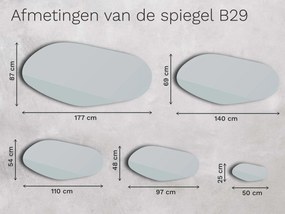 Bronzen spiegel Base B29 140×69