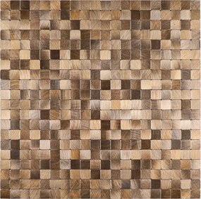 Zelfklevend Mozaïek Quadra Goud - 30.5 cm x 30.5 cm x 0.40 cm | 0.5 kg | Paneli zelfklevende steenstrips