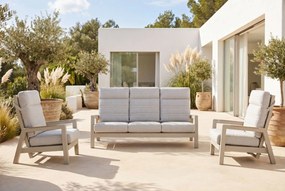 Stoel en Bank Loungeset 2 personen Aluminium Taupe  Lifestyle Garden Furniture Evora