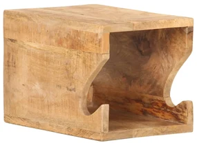 vidaXL Wandfietsenrek 35x25x25 cm massief ruw mangohout