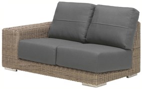 4 Seasons Outdoor Kingston hoekbank pure met chaise longue rechts  Loungeset    antraciet weerbestendig