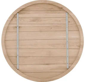 Goossens Eettafel Blade, Strak blad rond 130 x 130 cm 6 cm dik